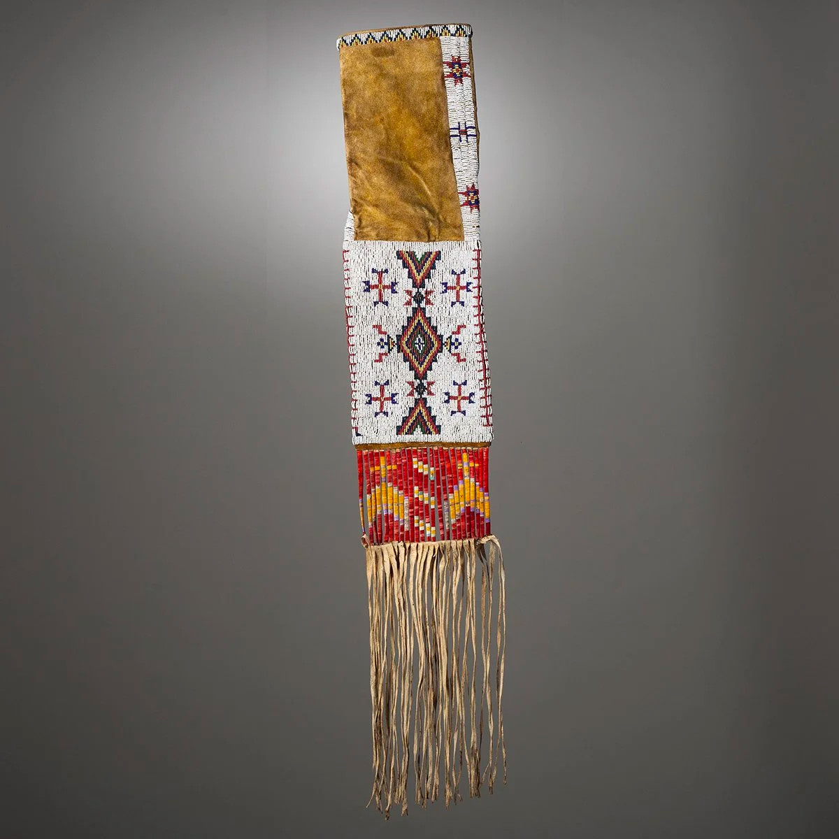 1880s Lakota Sioux Beaded Pipe Bag Native American Plains Indian Antique