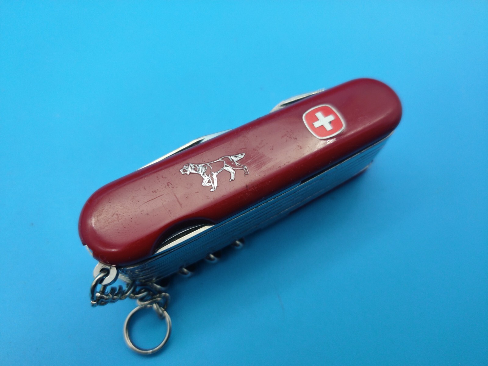 Wenger Large Swiss Army SETTER POINTER Pocket Knife Multi-Tool RARE Wenger Large Swiss Army SETTER POINTER Pocket Knife Multi-Tool RARE