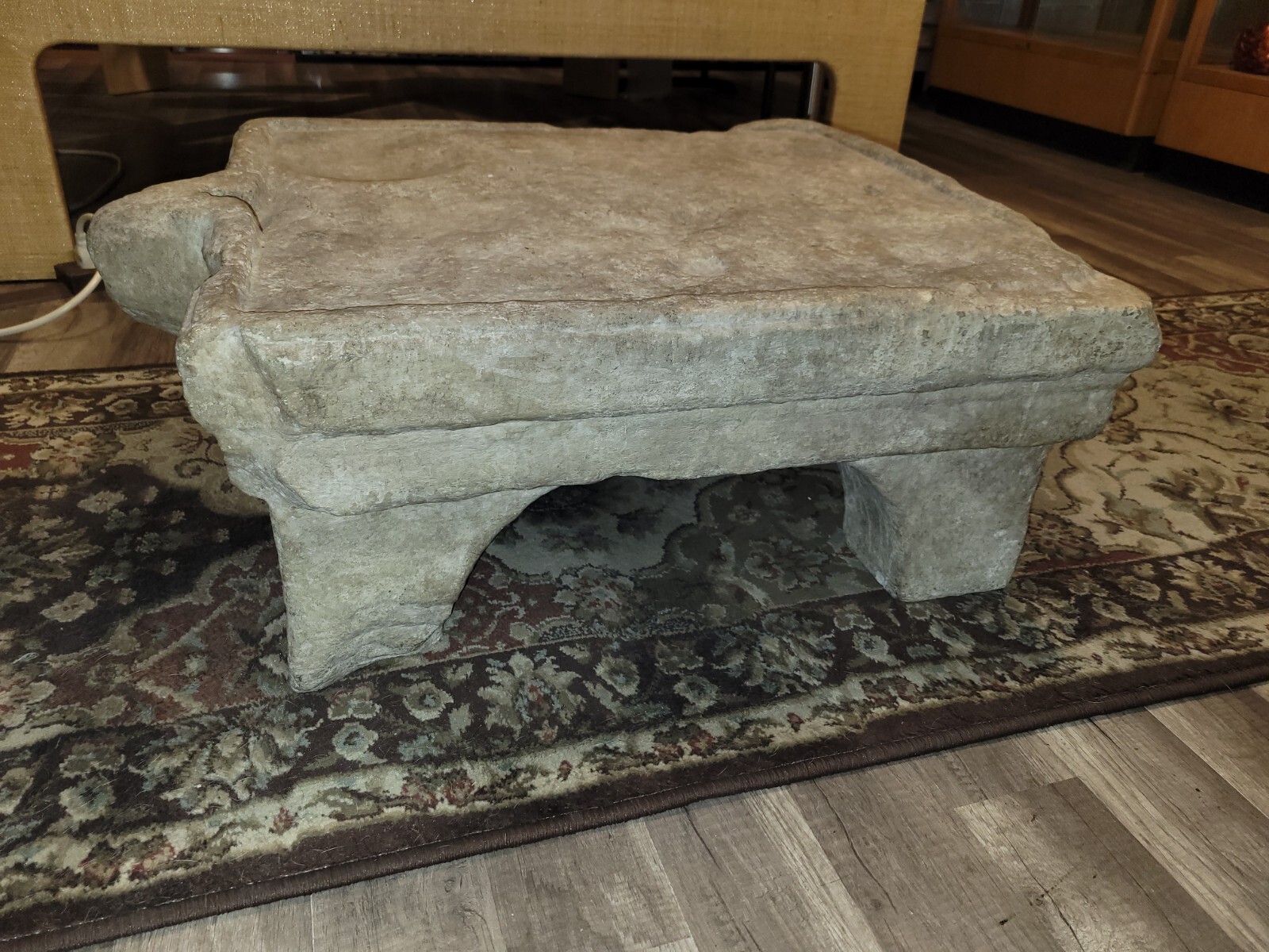 Old Stone Altar Butcher Milling Table Ancient Relic Sacrifice Offering Art Deco Old Stone Altar Butcher Milling Table Ancient Relic Sacrifice Offering Art Deco