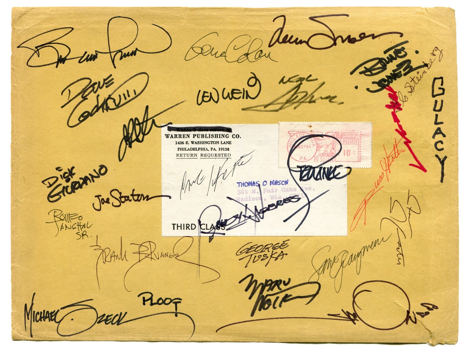 Silver Age Signed 26X Warren, Steranko Williamson, Giordano, Zeck, Starlin... Silver Age Signed 26X Warren, Steranko Williamson, Giordano, Zeck, Starlin...