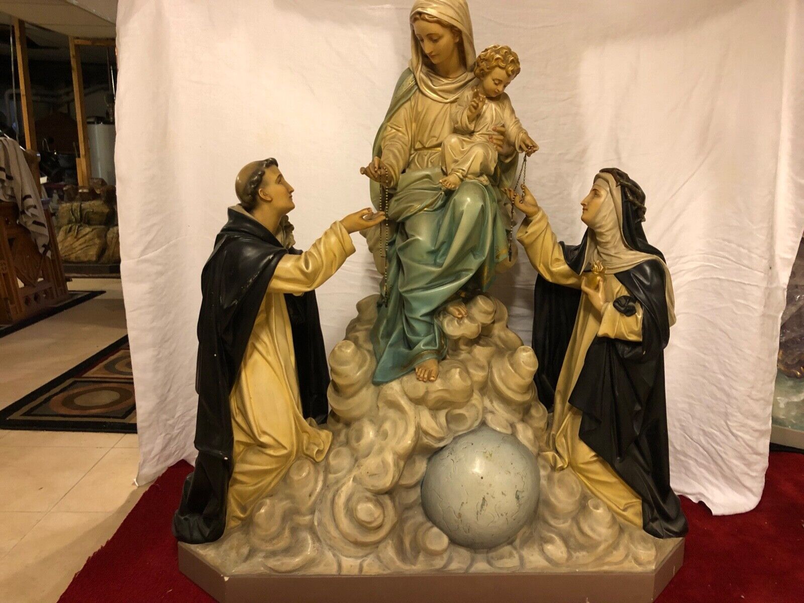 4 ft. Our Lady of Pompeii/Our Lady of the Rosary Statue-Exquisite