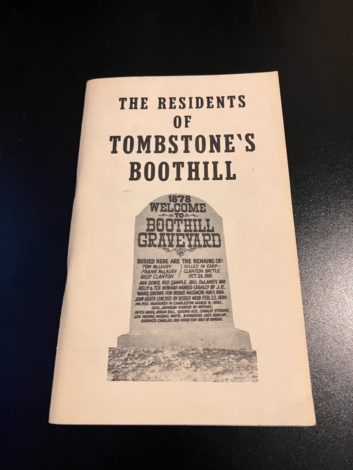 Residents of Tombstone's Boot Hill Cemetery Arizona Wild West History 1971 NEAT Residents of Tombstone's Boot Hill Cemetery Arizona Wild West History 1971 NEAT