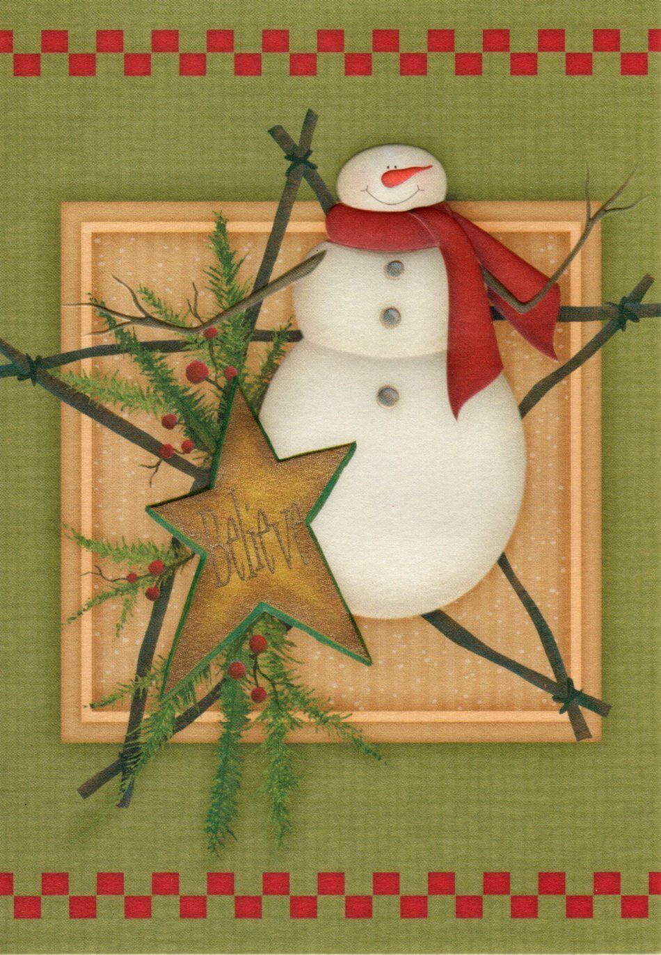 Snowman Believe Gold Star Merry Christmas Hallmark Cards - Set of 29