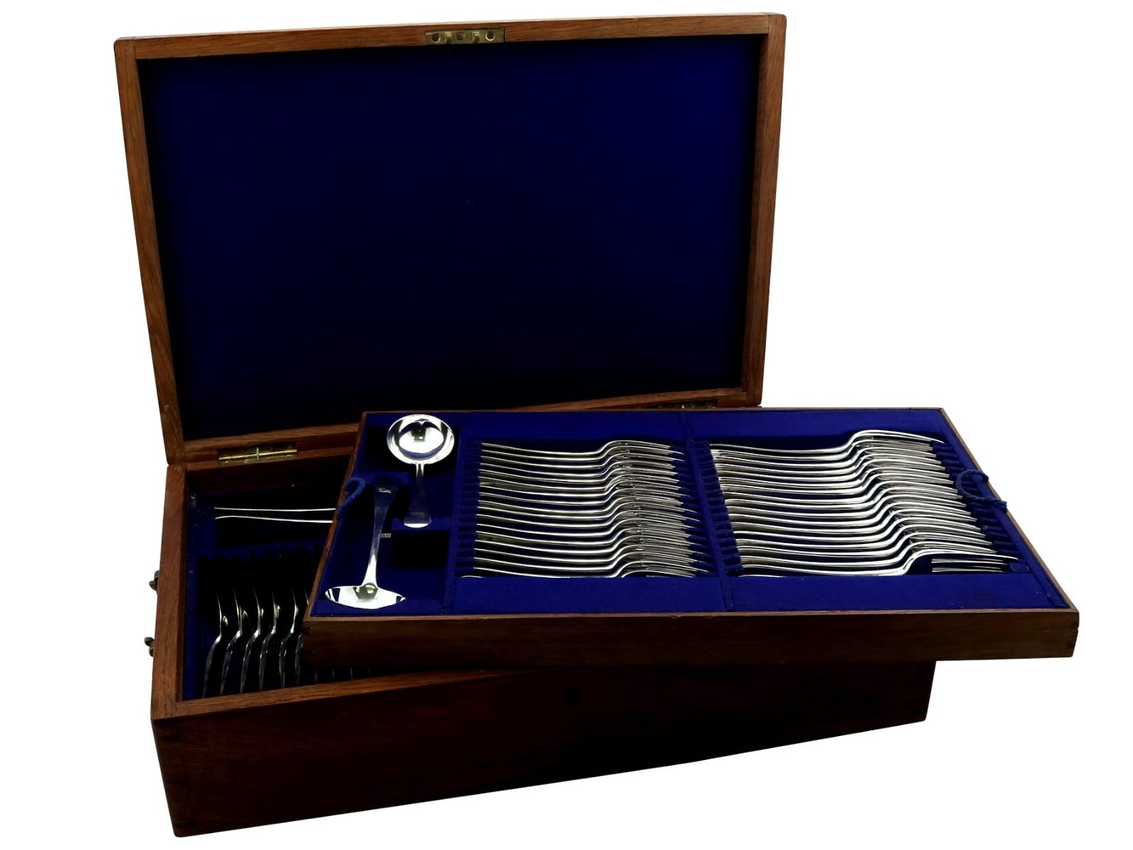 Antique Edwardian Sterling Silver Canteen of Cutlery (1906)