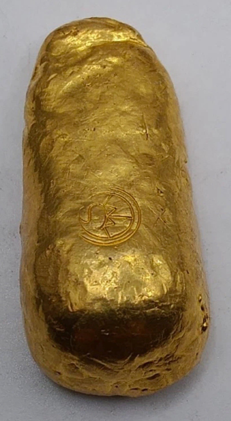 (1971) Tombstone AZ Pure Gold From State Of Maine 1st Pour 3rd Level 2.65 Oz's