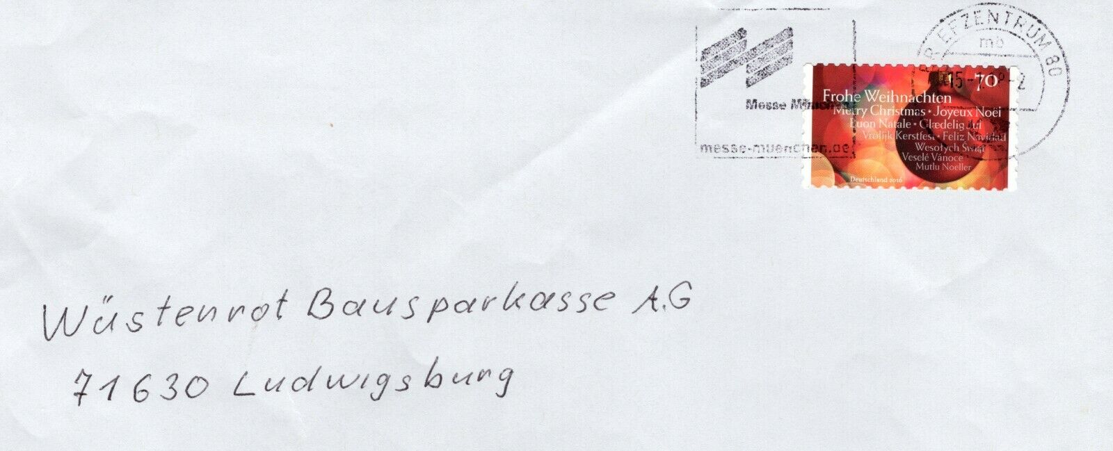 Frg 16, No Xx,Unissued Weihnachtsmarke on Letter With Perfect Certificate