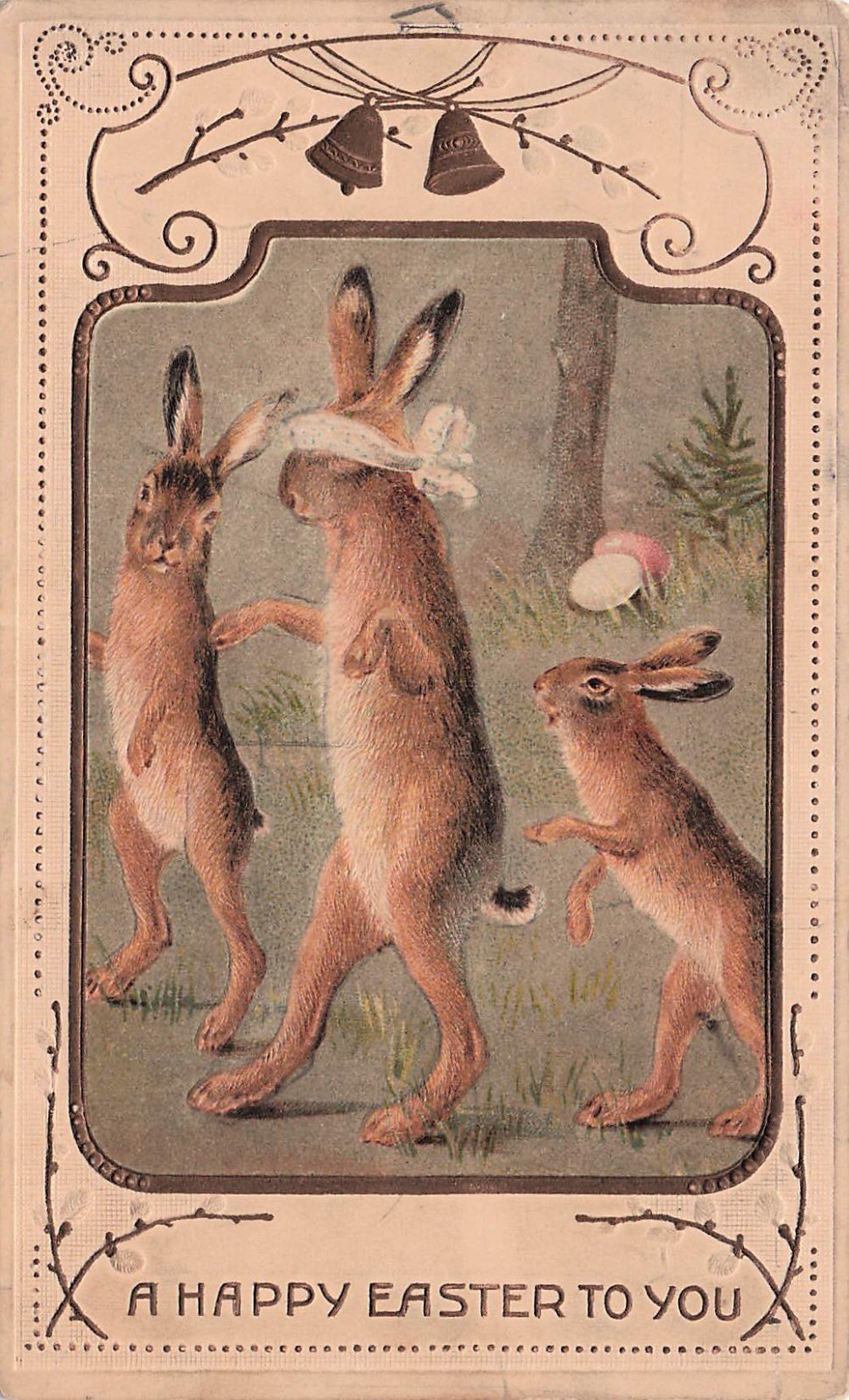 Easter Card Ellen Clapsaddle Bunny Rabbit Anthropomorphic Vtg Postcard I65 Easter Card Ellen Clapsaddle Bunny Rabbit Anthropomorphic Vtg Postcard I65