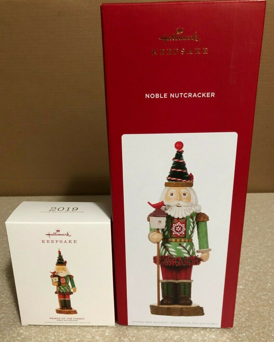 HALLMARK NOBLE NUTCRACKER PRINCE OF THE FOREST 2019 & TABLE TOP DECORATION 2021