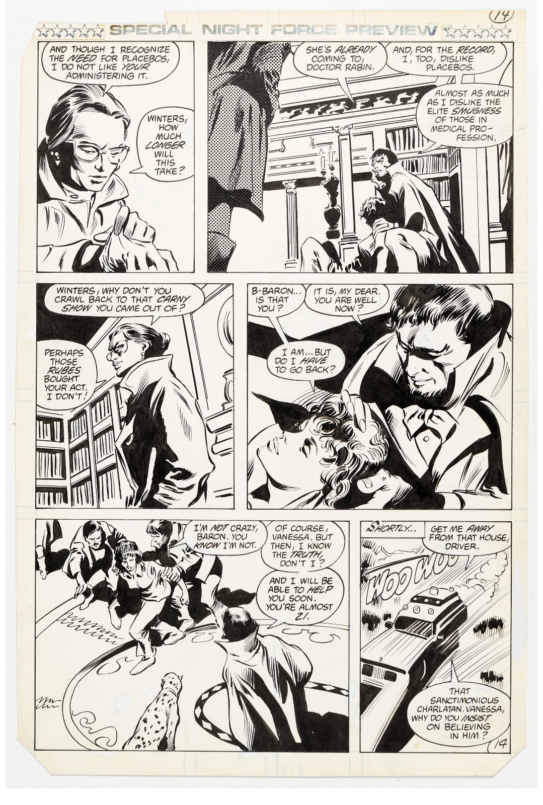 Colan NEW TEEN TITANS 21 pg14 ISSUE INTRODUCED MONITOR BROTHER BLOOD NIGHT FORCE Colan NEW TEEN TITANS 21 pg14 ISSUE INTRODUCED MONITOR BROTHER BLOOD NIGHT FORCE