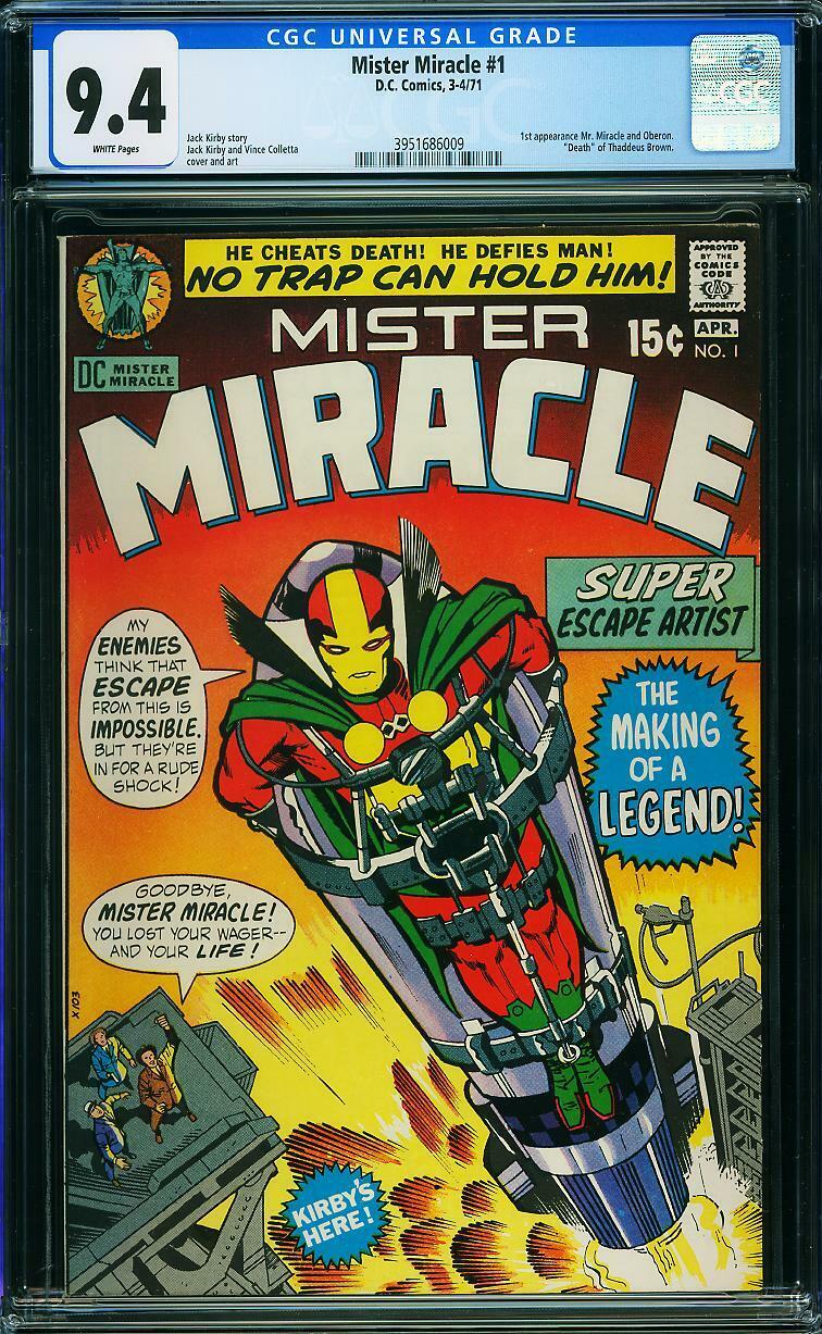 Mister Miracle #1 CGC 9.4 DC 1971 1st Appearance White Pages N3 399 cm clean