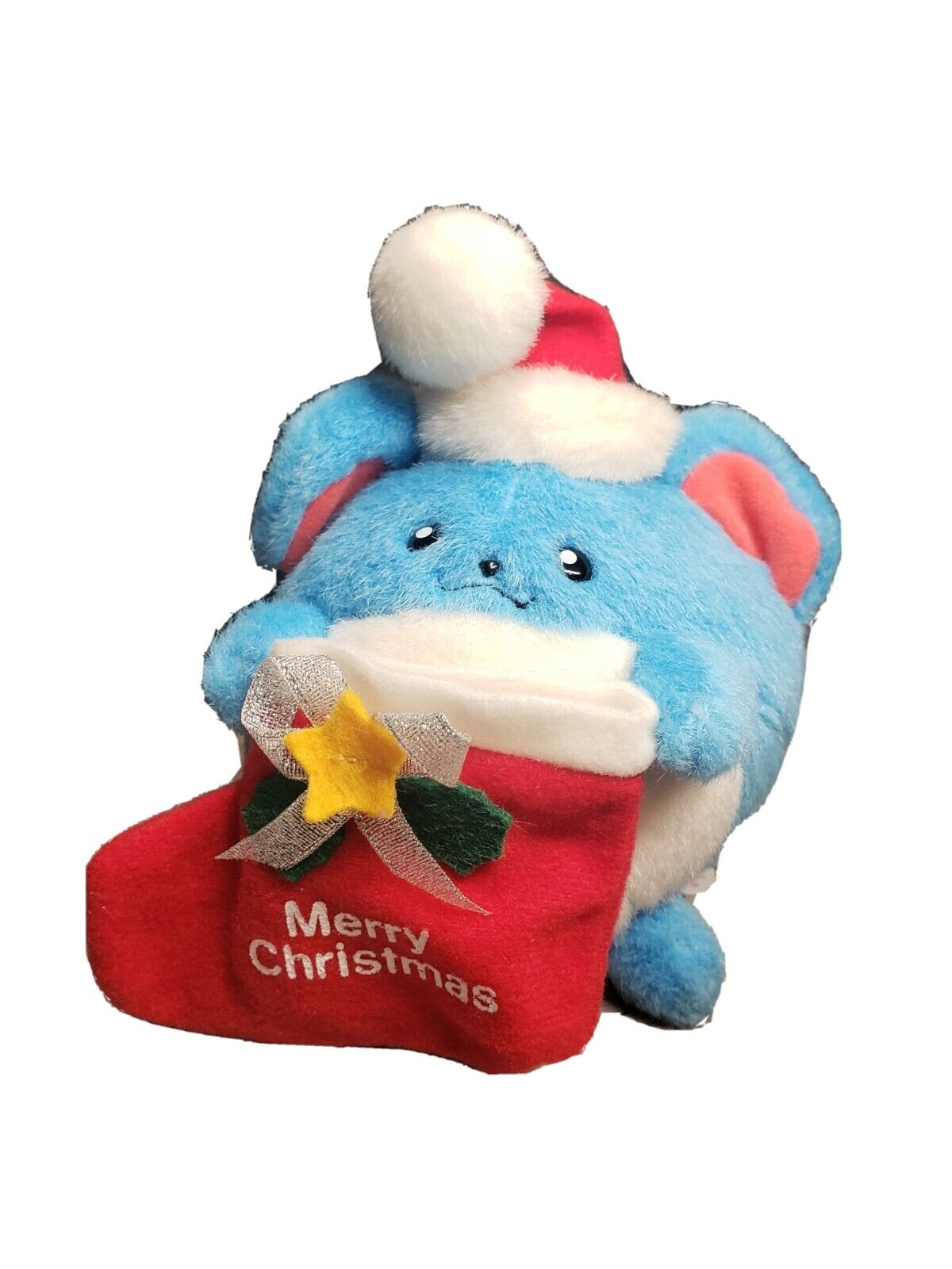 VINTAGE Marill Pokemon Merry Christmas Stocking Tomy Plush 1990s Nintendo Rare