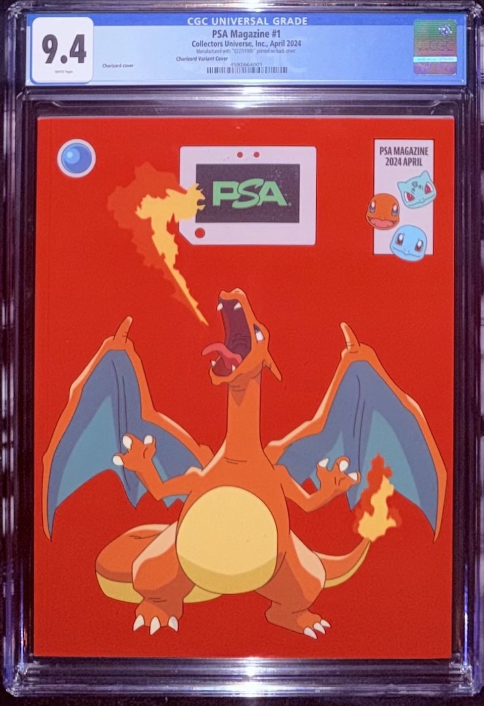 2024 PSA Magazine TCG Pokémon #1 Charizard SP (CGC 9.4) Rare #227/1000 Invest 2024 PSA Magazine TCG Pokémon #1 Charizard SP (CGC 9.4) Rare #227/1000 Invest