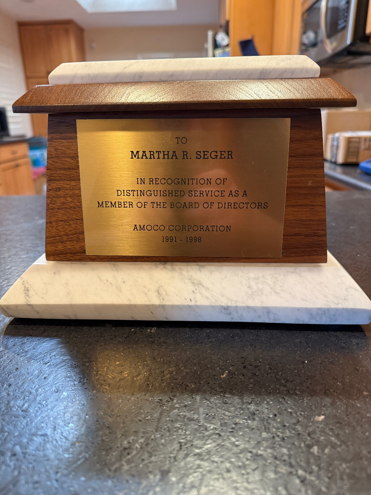 Amoco Gas Oil Pedestal Plinth Italian Carrara Marble Board of Directors Amazing Amoco Gas Oil Pedestal Plinth Italian Carrara Marble Board of Directors Amazing