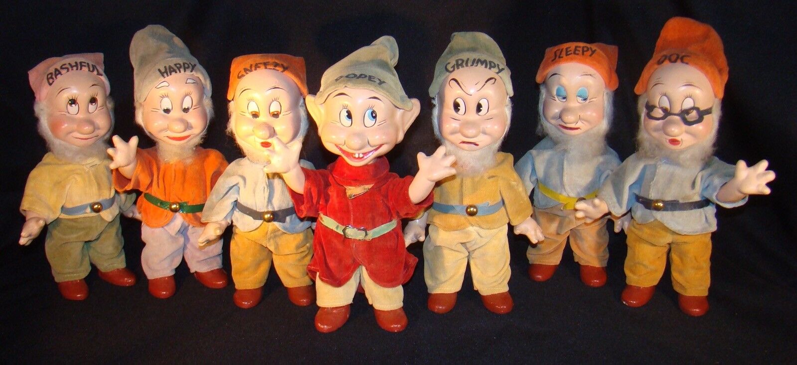 Disney’s Knickerbocker Snow White & The Seven Dwarfs - Rare 1938 Complete Set