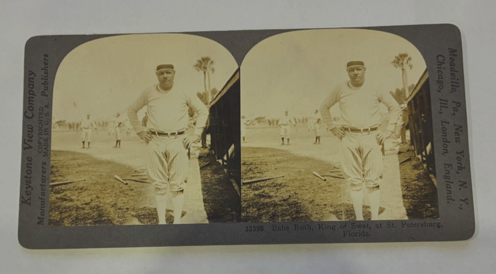 BABE RUTH  STEREOVIEW BY KEYSTONE  TITLED 