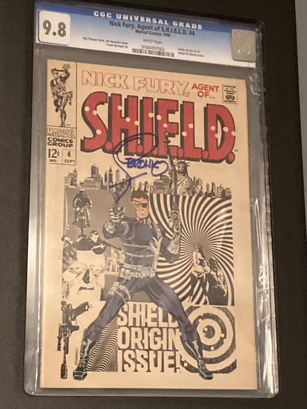 *Nick Fury 4 CGC 9.8 White Pages (Classic 1968 Cover)- Signed Steranko +magnet *Nick Fury 4 CGC 9.8 White Pages (Classic 1968 Cover)- Signed Steranko +magnet