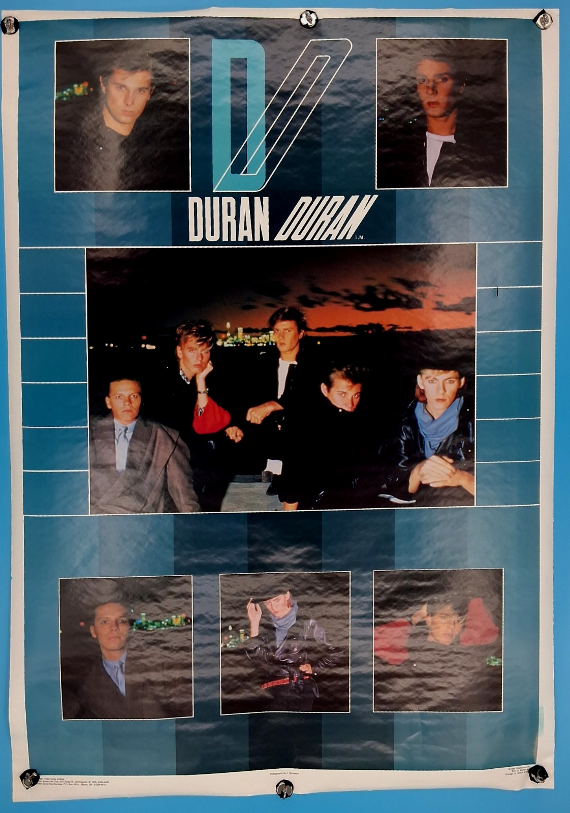 HUGE RARE Subway Poster:  ORIGINAL DURAN DURAN Promo 1984 Arena Reflex Era ?