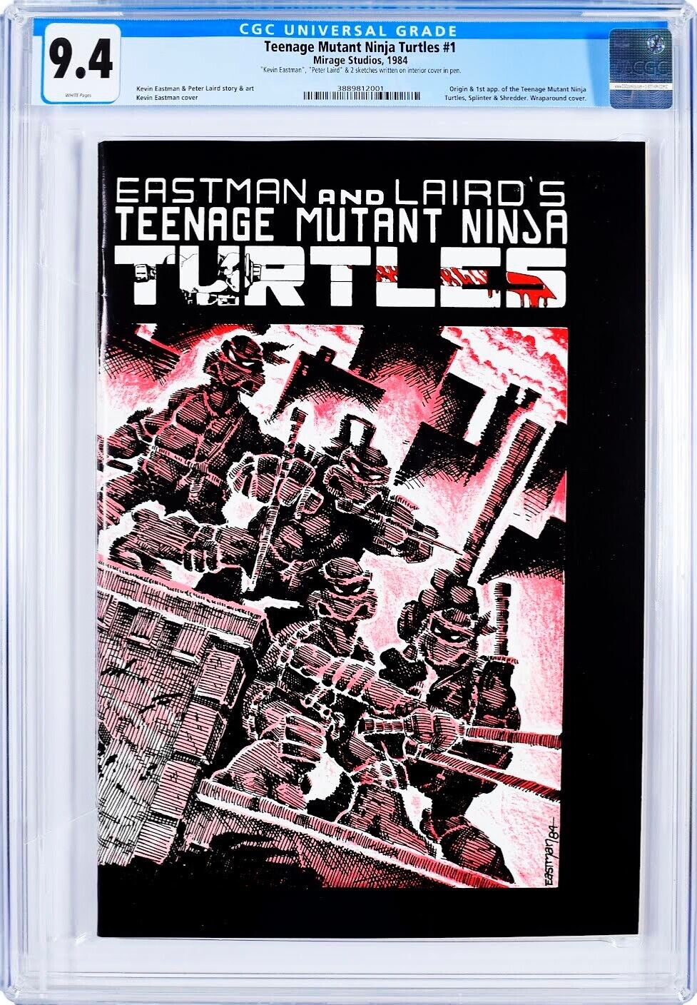 Teenage Mutant Ninja Turtles #1 TMNT 1st Print 1984 CGC 9.4 Both authors signed