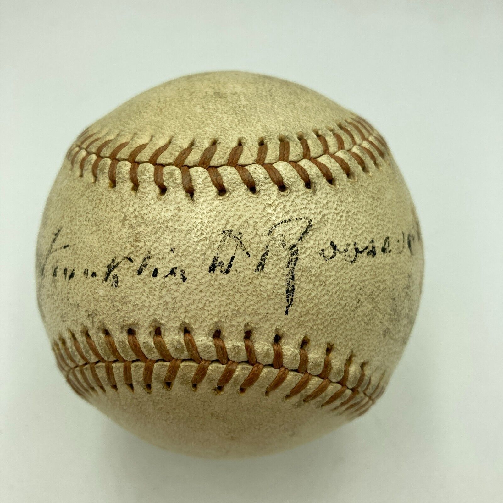 President Franklin D. Roosevelt Single Signed 1935 American League Baseball JSA
