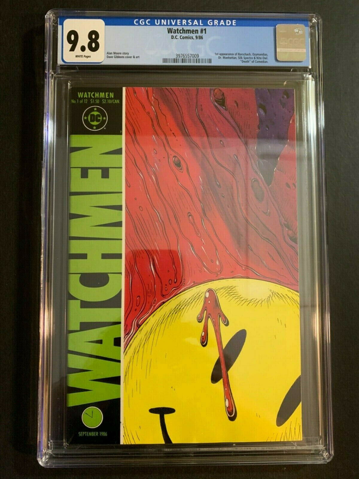 Watchmen #1 CGC 9.8 DC 1986 1st Rorschach Key Alan Moore Book WP N3 399 cm bin