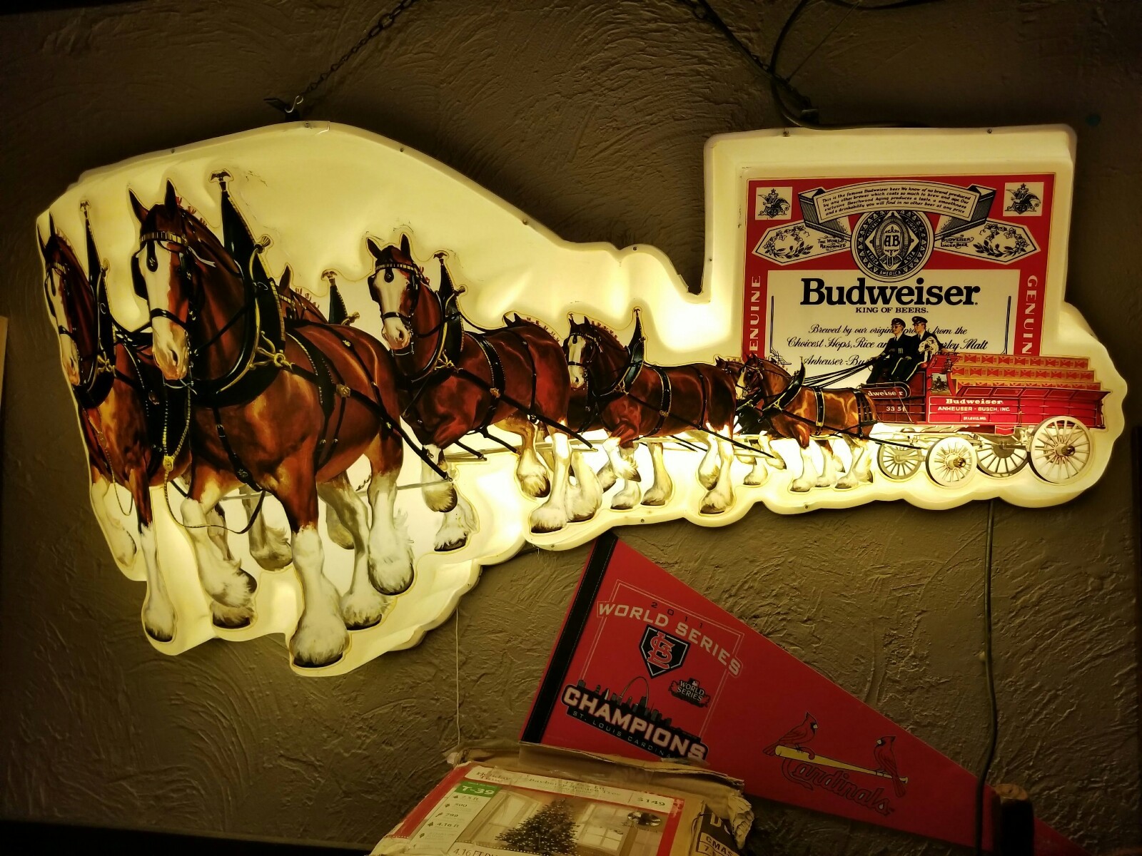 Vintage budweiser lighted beer sign rare
