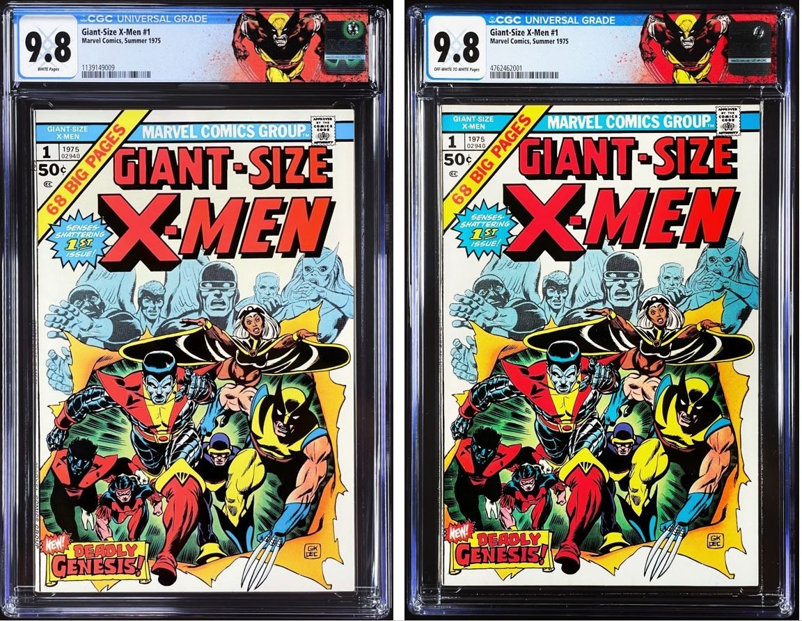 Giant Size X-Men 1 CGC 9.8 (1975 Marvel Comics) White Pages & OWW (New Cases) 2x Giant Size X-Men 1 CGC 9.8 (1975 Marvel Comics) White Pages & OWW (New Cases) 2x