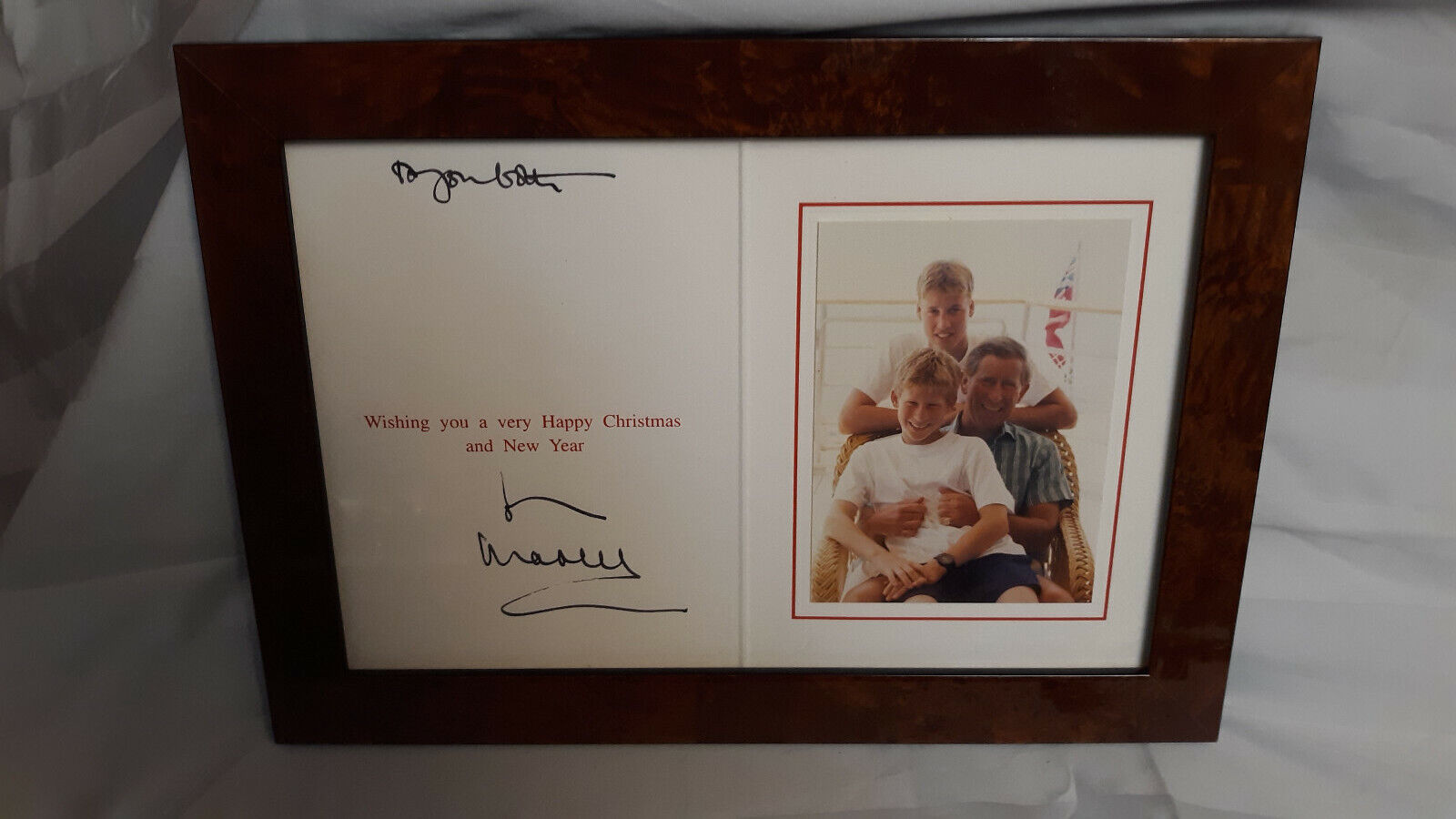 Rare British Royal Signed Christmas Card Prince William Prince Harry