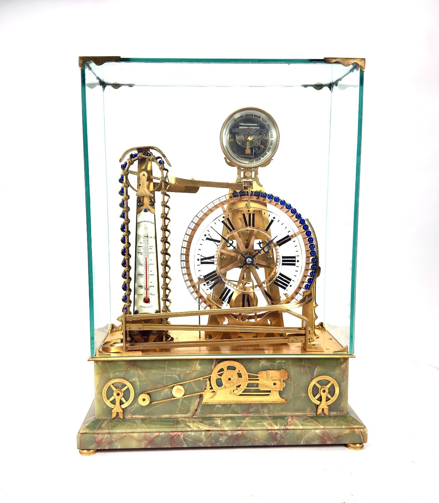 Antique French Mystery Gravity Driven Rolling Ball Waterwheel Industrial Clock Antique French Mystery Gravity Driven Rolling Ball Waterwheel Industrial Clock