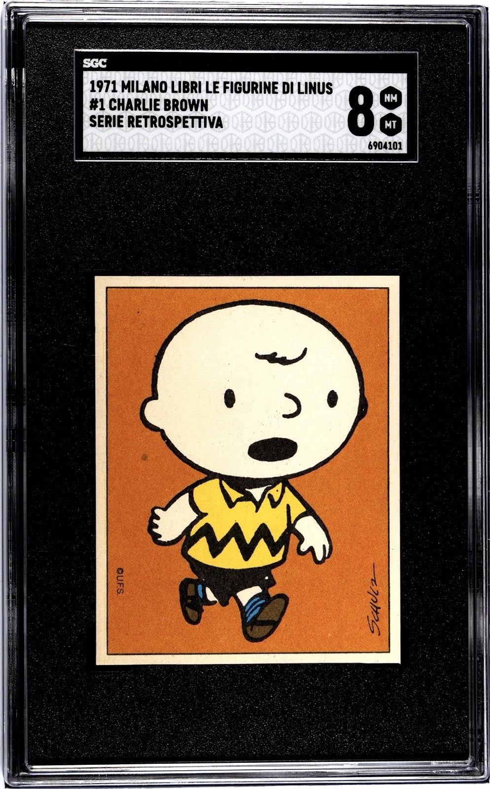 🔥 1971 MILANO DI LINUS PEANUTS #1 CHARLIE BROWN *KEY ROOKIE CARD* POP 1 SGC 8