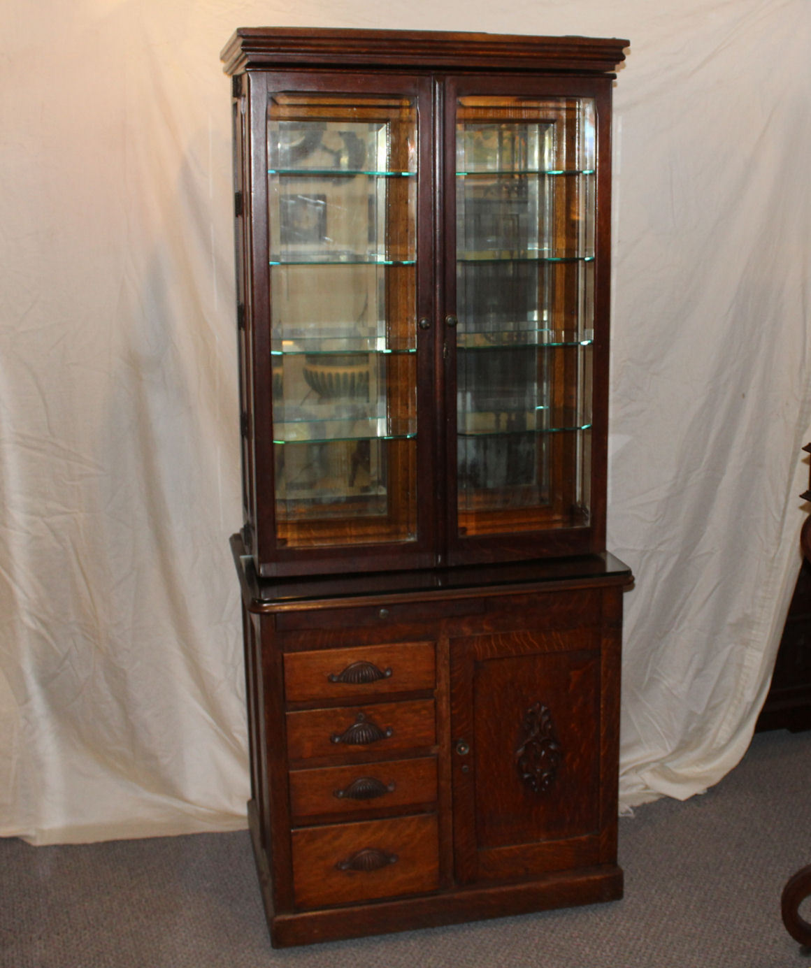 Rare Antique Oak Doctors Cabinet – W.D. Allison Co. - Display and Storage Cabine