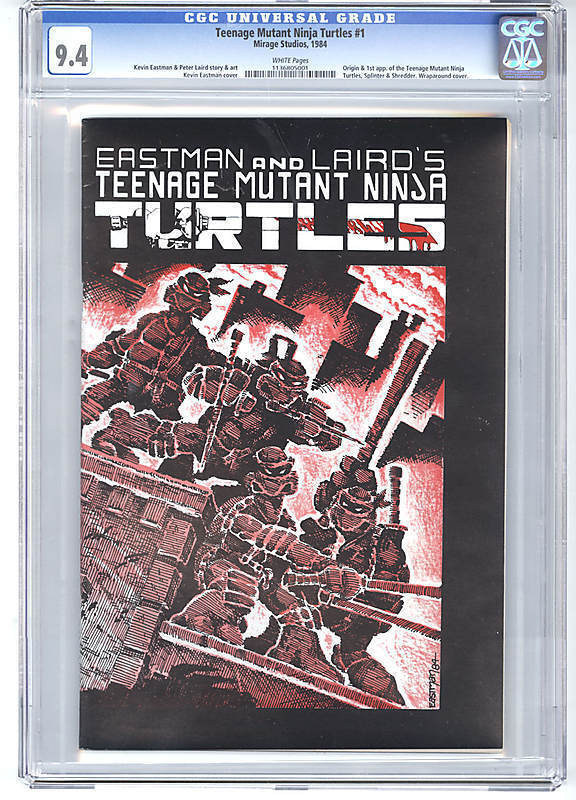 Teenage Mutant Ninja Turtles #1 CGC 9.4 1984 WHITE 5,000+ Feedback E6 111 cm