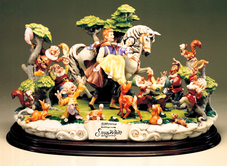 LZD-70 B Snow White Prince 7 Dwarfs & Friends 50 Anniversary DISNEY Capodimonte LZD-70 B Snow White Prince 7 Dwarfs & Friends 50 Anniversary DISNEY Capodimonte