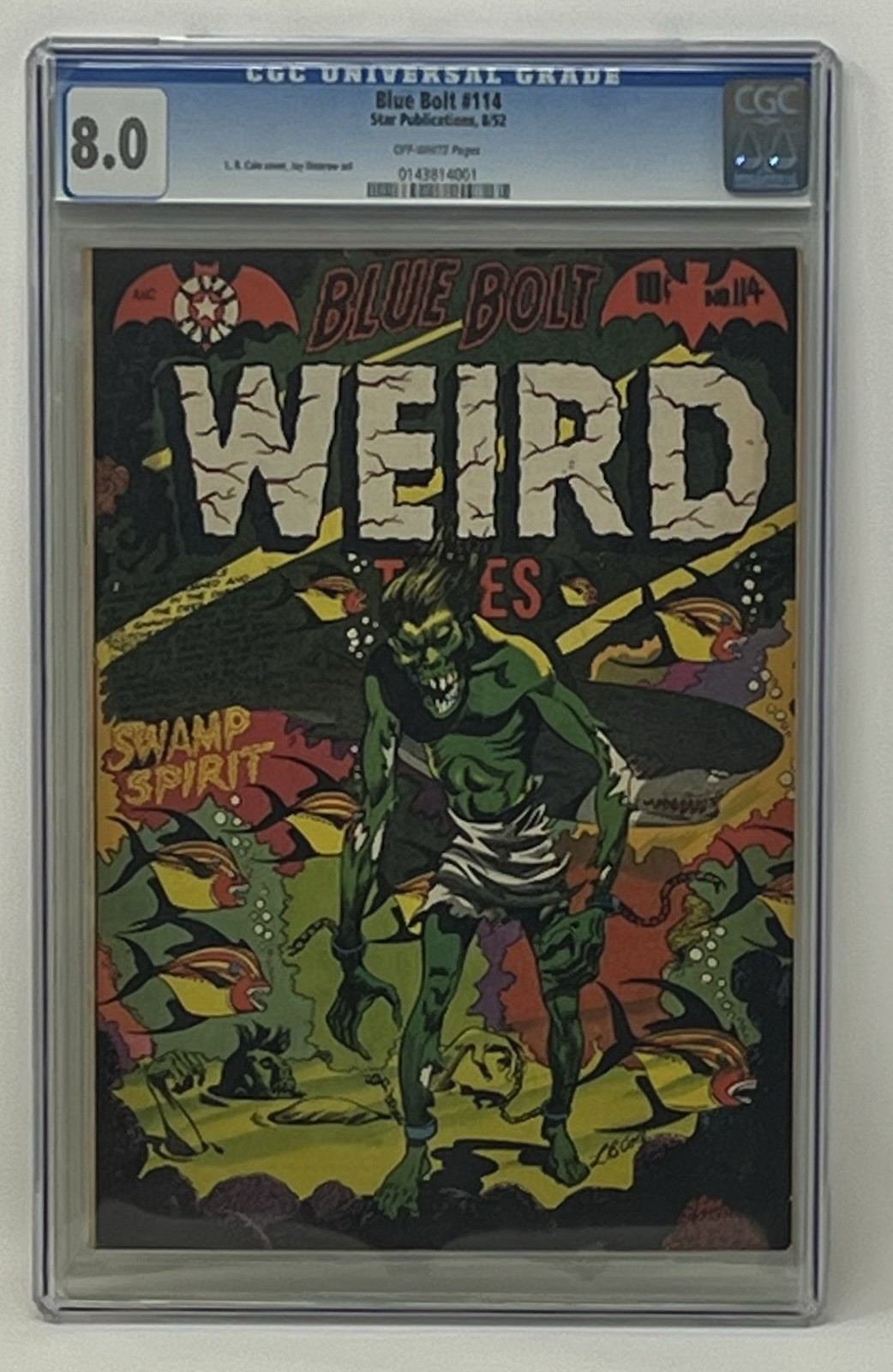 Blue Bolt #114 Weird Tales CGC 8.0 - LB Cole Classic Cover Blue Bolt #114 Weird Tales CGC 8.0 - LB Cole Classic Cover