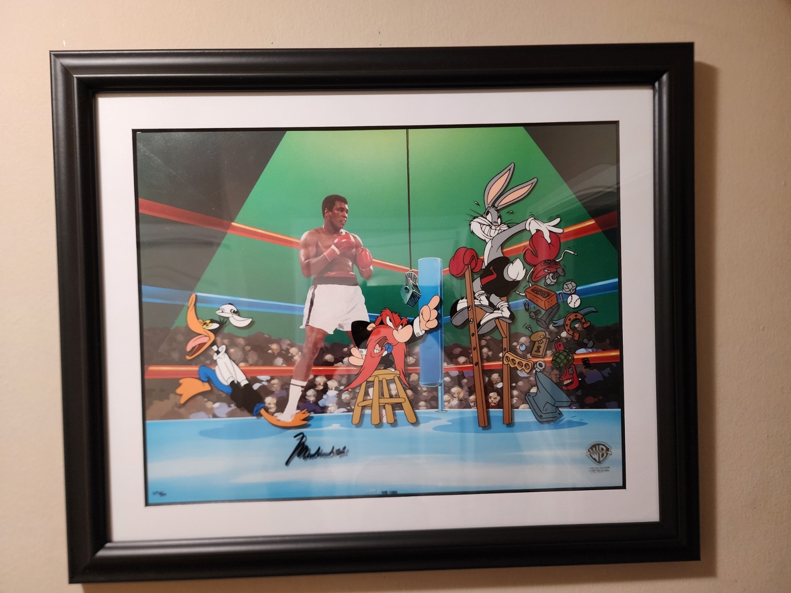 ULTRA RARE (1-10) EMPTY THAT GLOVE LTD ED CEL SIGNED BY MOHAMMED ALI (W/COA)