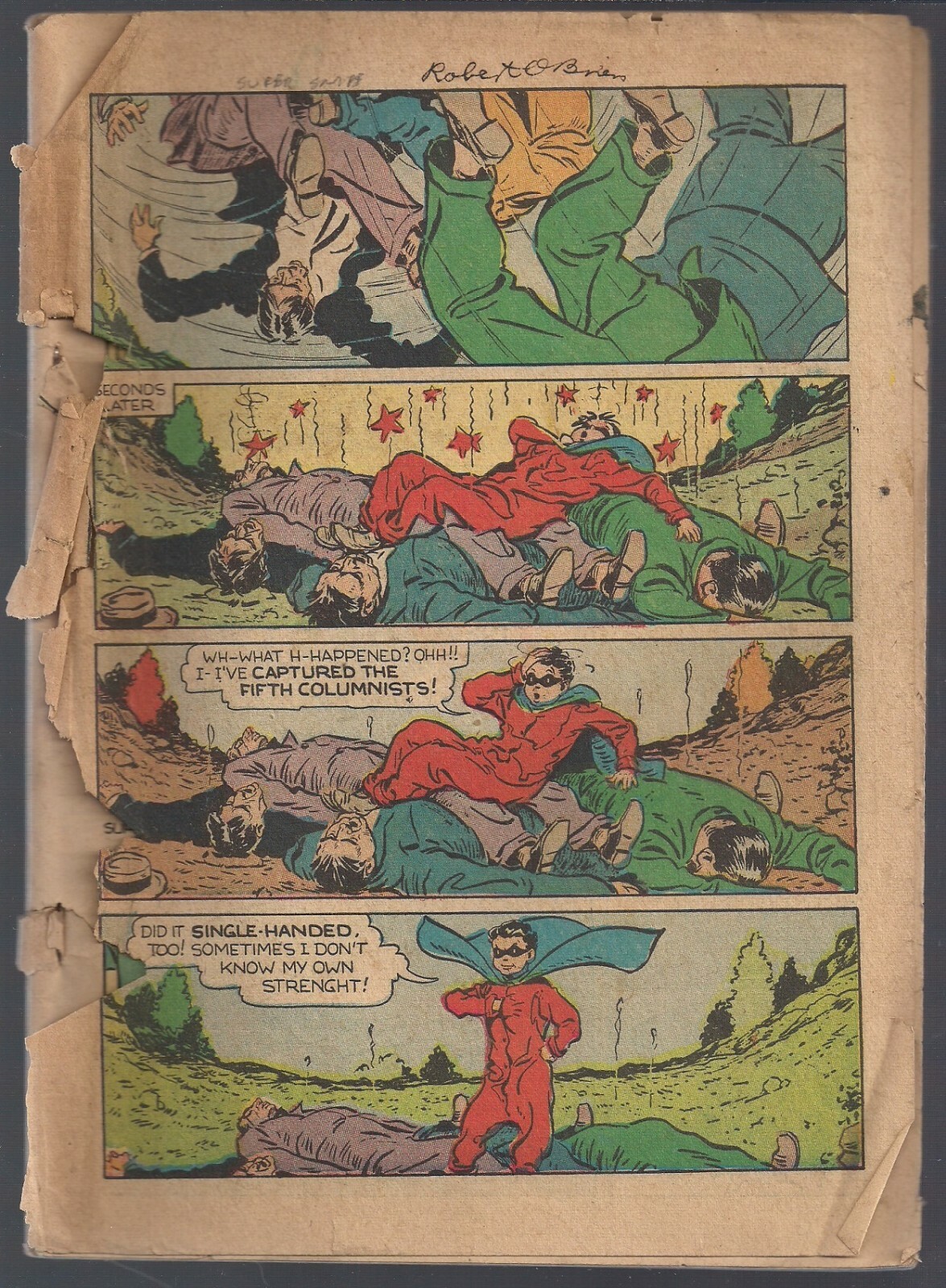 SUPERSNIPE COMICS V1 #7 (#2) S&S 1943 WWII ACTION TALES ULYSSES WACKY INCOMPLETE SUPERSNIPE COMICS V1 #7 (#2) S&S 1943 WWII ACTION TALES ULYSSES WACKY INCOMPLETE