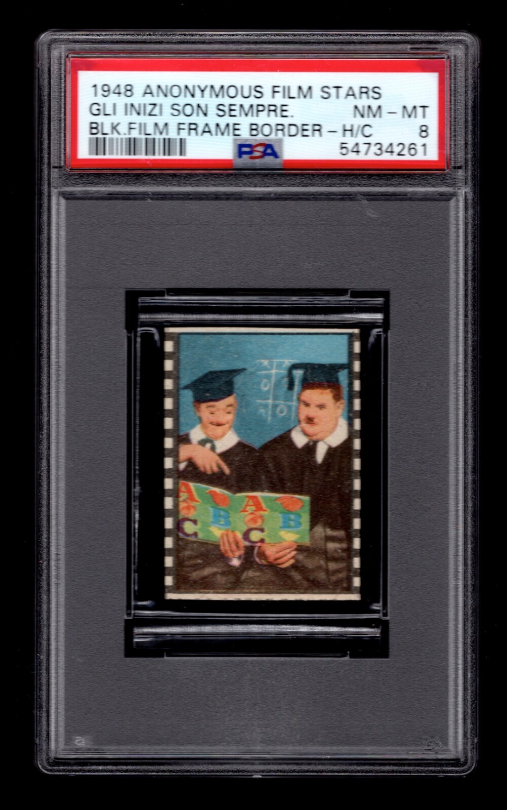 PSA 8 LAUREL & HARDY 1948 Anonymous Card (A, B, C) HIGHEST EVER GRADED 1/1 PSA 8 LAUREL & HARDY 1948 Anonymous Card (A, B, C) HIGHEST EVER GRADED 1/1