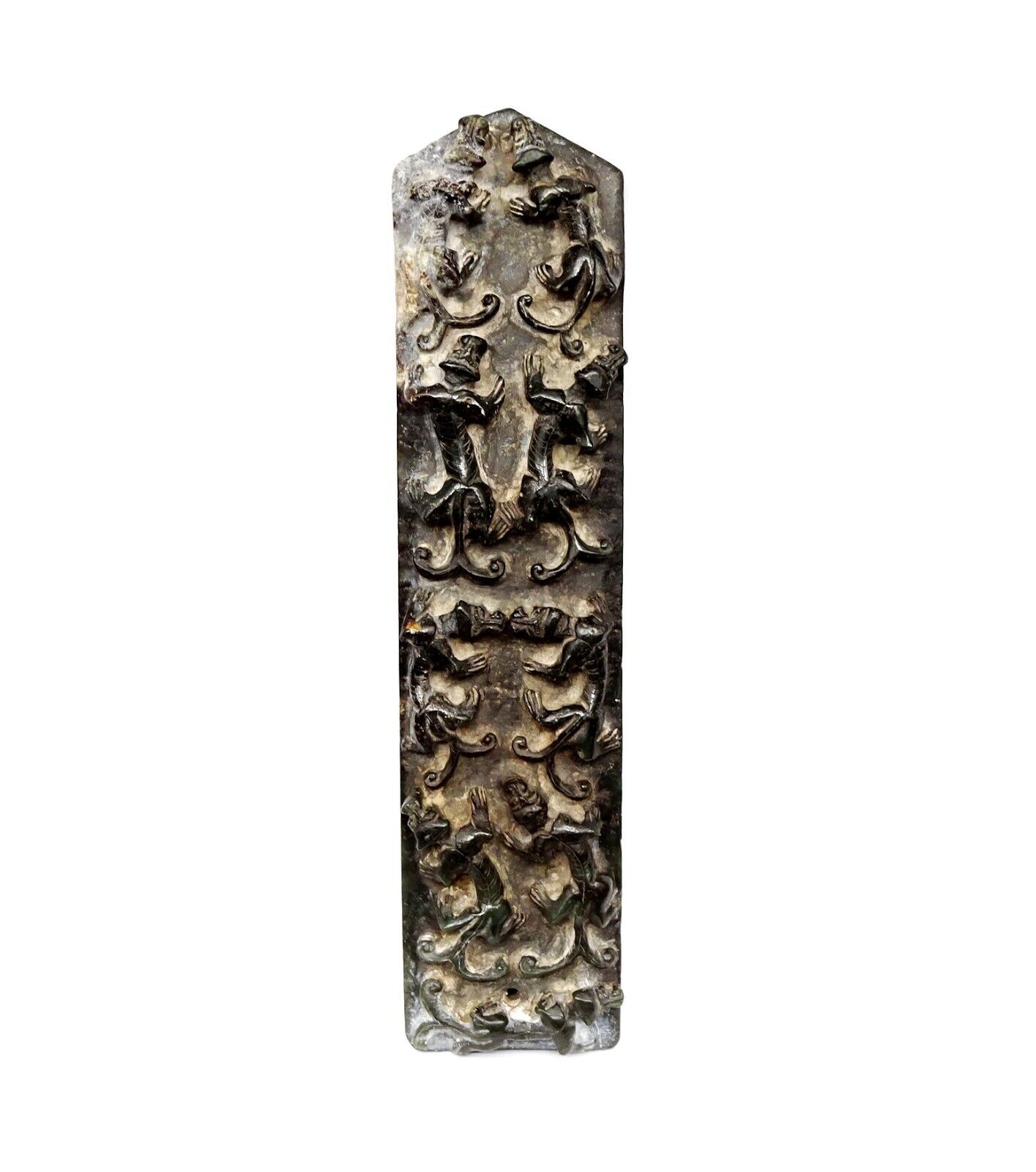 Tablet Mistletoe / Kuei Carved IN Jade - Dynasty Han 200 Ad -