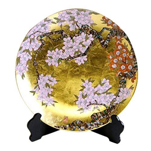 Japanese traditional crafts Arita ware picture plate 18 in 桜 with stand JP a986 Japanese traditional crafts Arita ware picture plate 18 in 桜 with stand JP a986