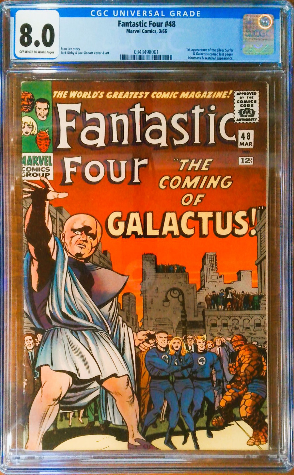 Fantastic Four #48 CGC Graded (8.0) No Cleaning or Pressing Fantastic Four #48 CGC Graded (8.0) No Cleaning or Pressing