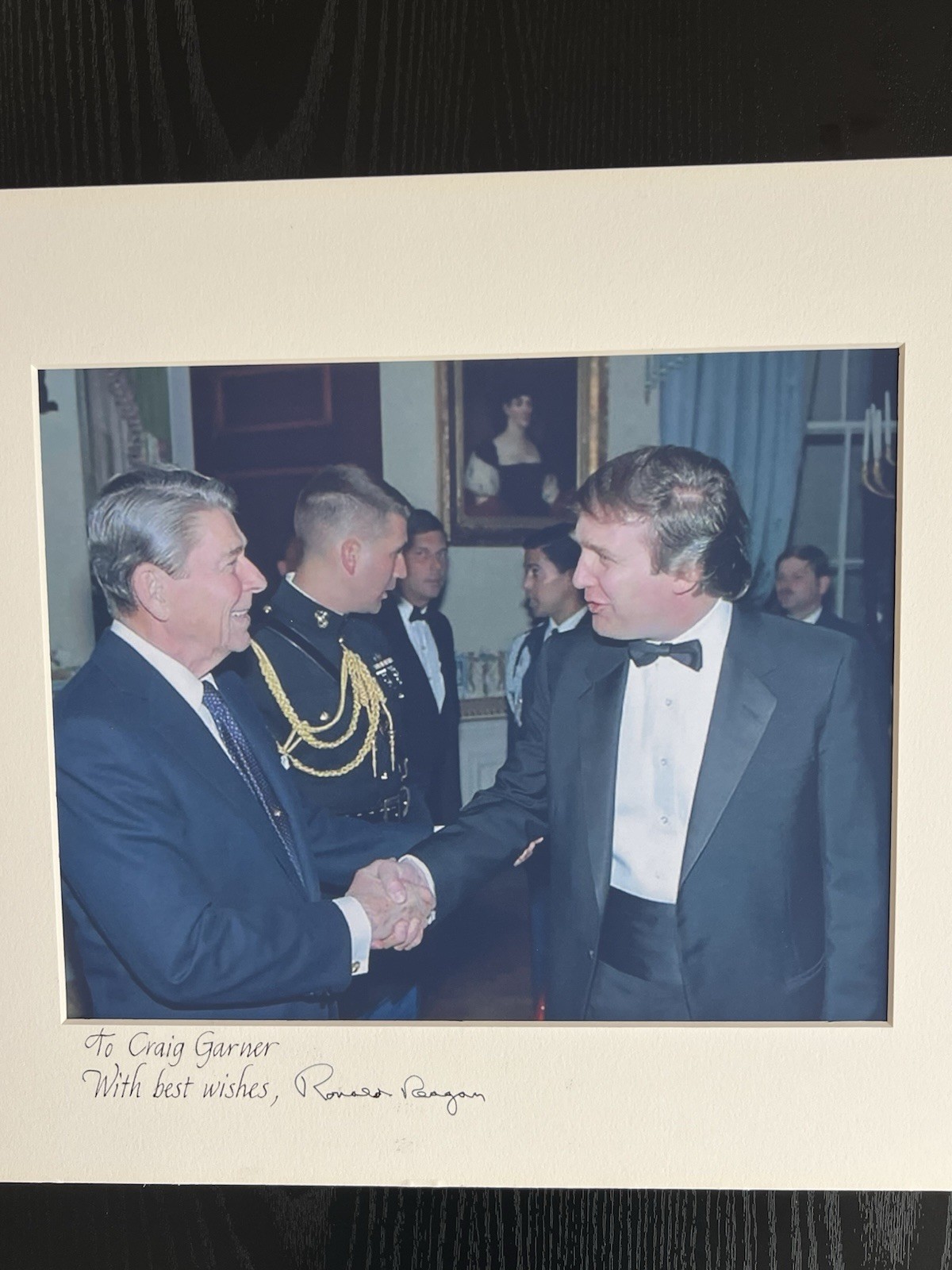 Ronald Reagan President Signed Photo Mat Autograph Donald Trump Politics Ronald Reagan President Signed Photo Mat Autograph Donald Trump Politics