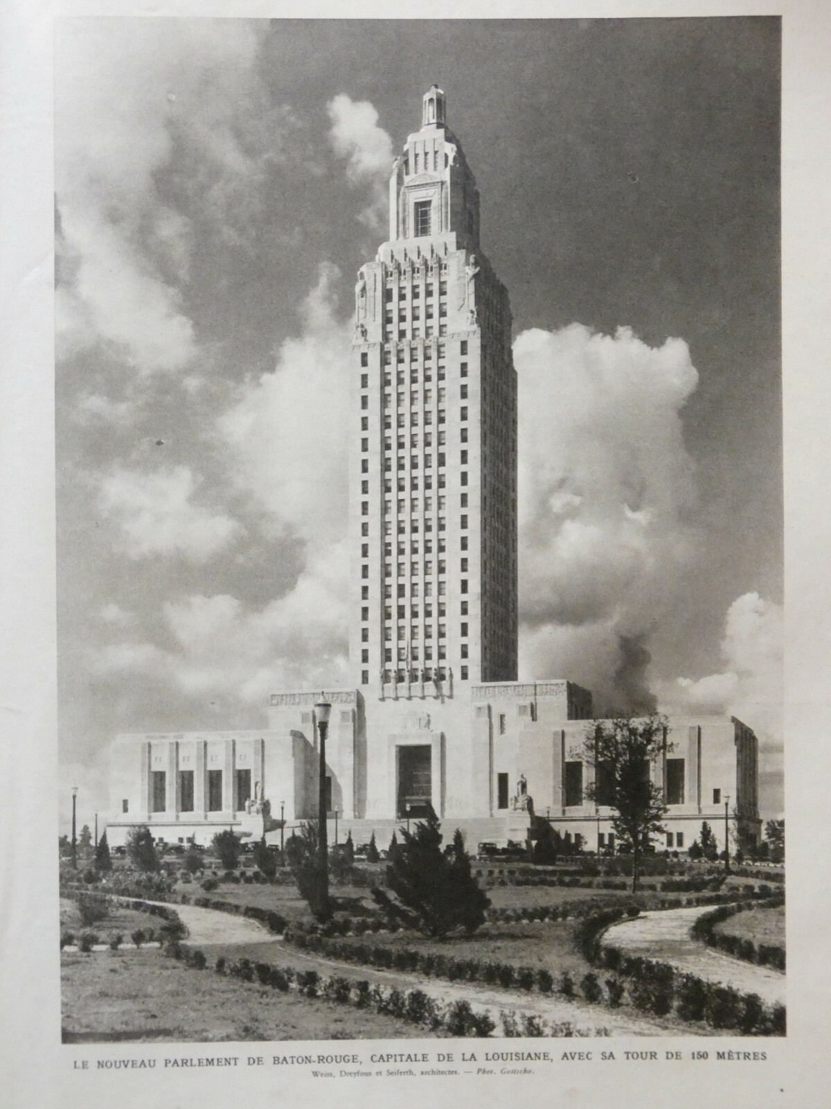 PRESS ARTICLE 1934 THE PARLIAMENT OF BATON-ROUGE - CAPITAL OF LOUISIANA PRESS ARTICLE 1934 THE PARLIAMENT OF BATON-ROUGE - CAPITAL OF LOUISIANA
