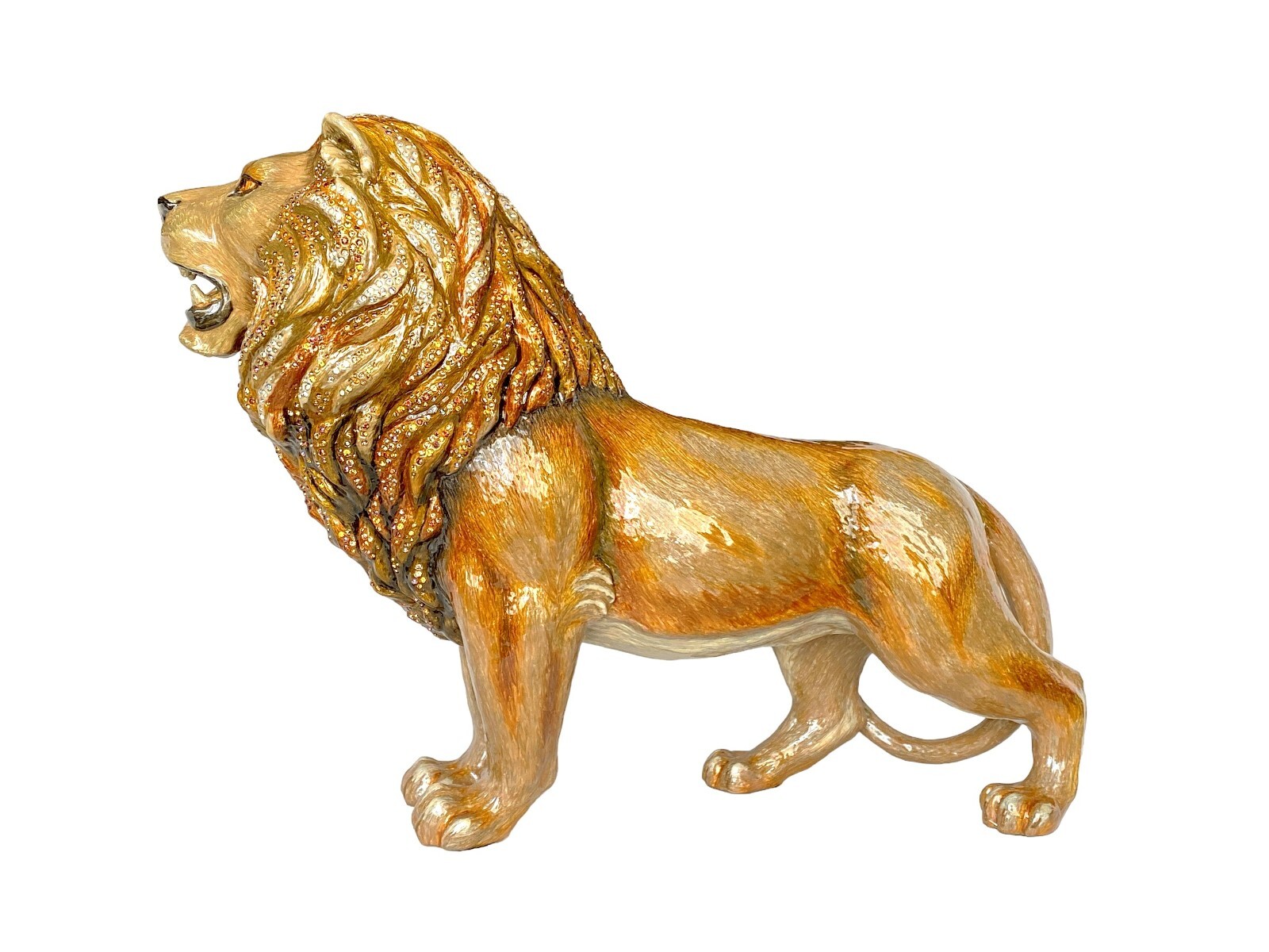 JAY STRONGWATER MAJESTIC LTD 300 18K PLTD JUNGLE ARES LION FIGURINE NEW BOX USA JAY STRONGWATER MAJESTIC LTD 300 18K PLTD JUNGLE ARES LION FIGURINE NEW BOX USA