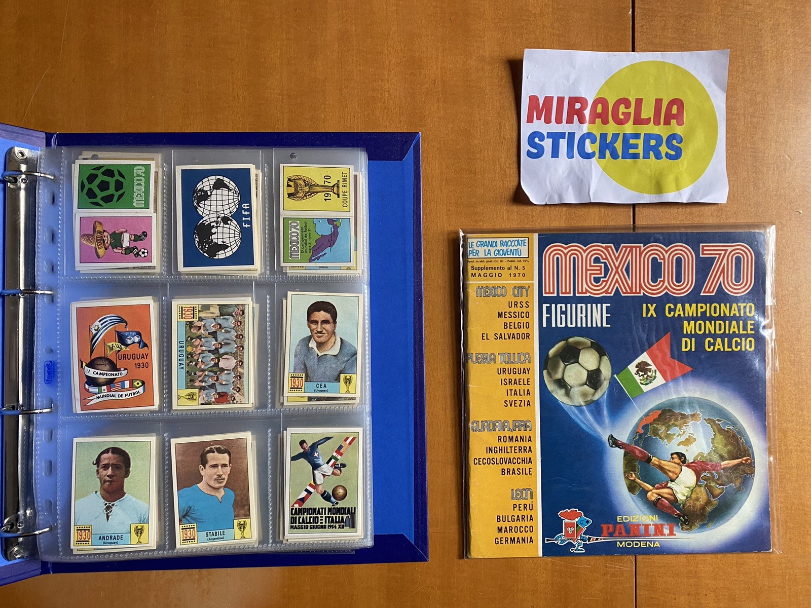 Empty Album + Complete Set Mexico 70 World Cup Panini New/Mint Green Back Green Empty Album + Complete Set Mexico 70 World Cup Panini New/Mint Green Back Green