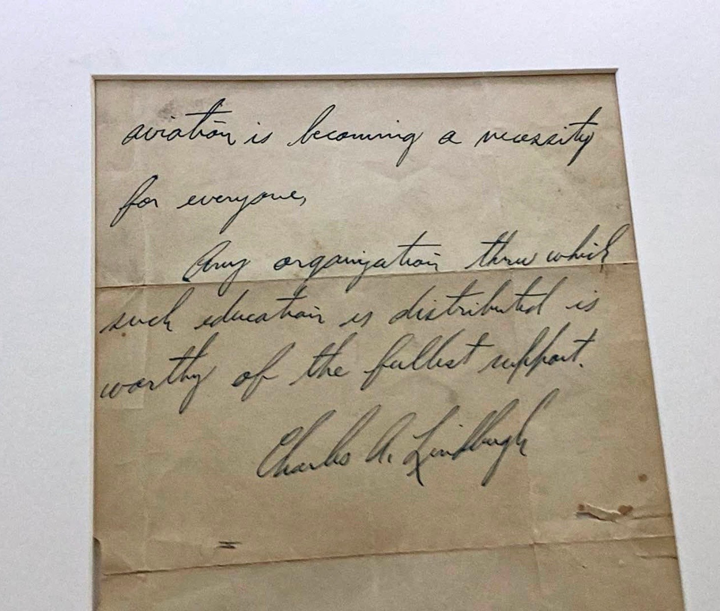 Charles Lindbergh Handwritten Signed Letter 1927 Aviation History Rare Prvenance Charles Lindbergh Handwritten Signed Letter 1927 Aviation History Rare Prvenance