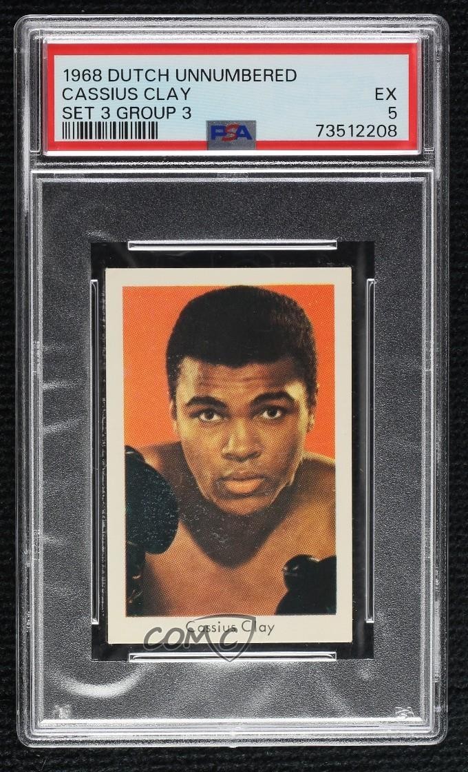 1966-68 Dutch Gum Unnumbered Set 3 Muhammad Ali Cassius Clay PSA 5 04le