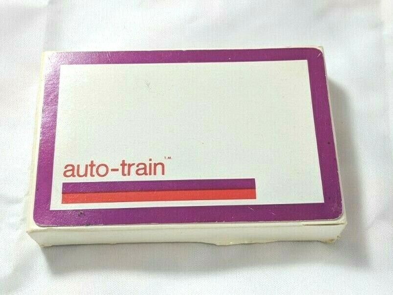 Vintage AUTO TRAIN Playing Cards Complete Deck USA GEMACO Jokers Ace Spades Card Vintage AUTO TRAIN Playing Cards Complete Deck USA GEMACO Jokers Ace Spades Card
