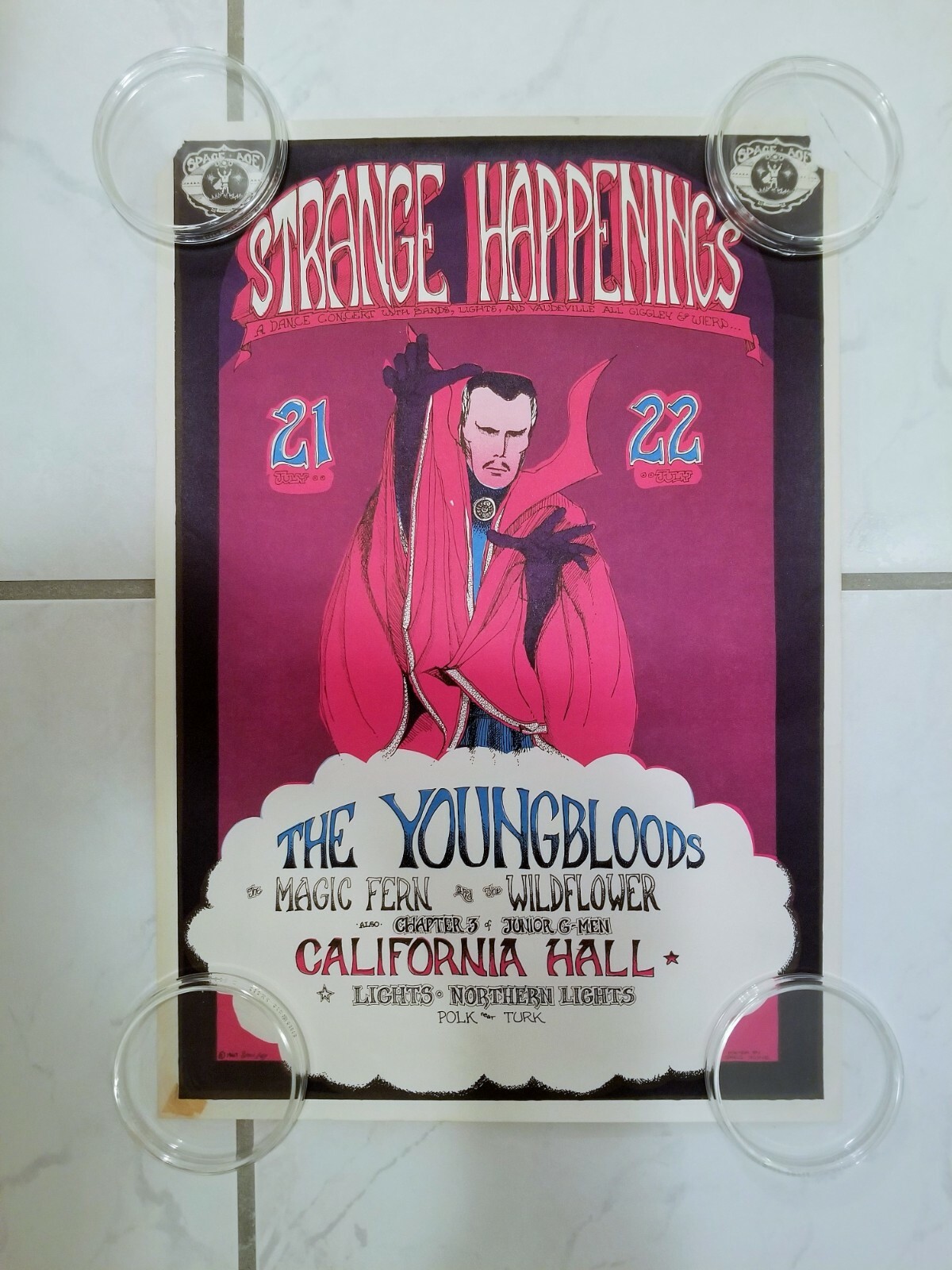 Rare 1967 Marvel Comics Youngbloods Dr Strange Concert POSTER - Marvelmania Rare 1967 Marvel Comics Youngbloods Dr Strange Concert POSTER - Marvelmania