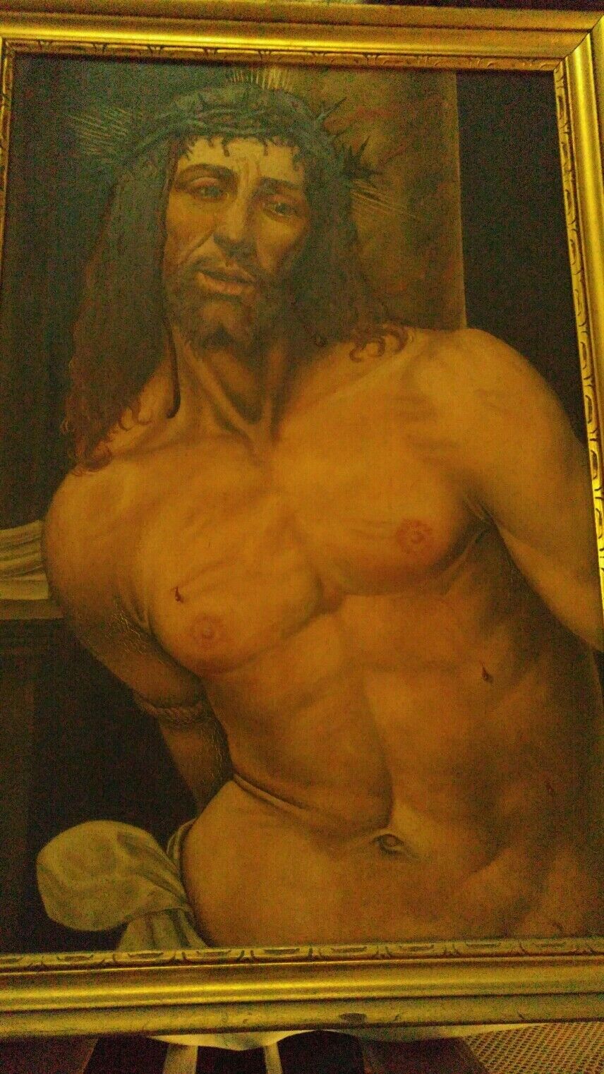 Jesus Christ oil painting on board fine art Religion Easter