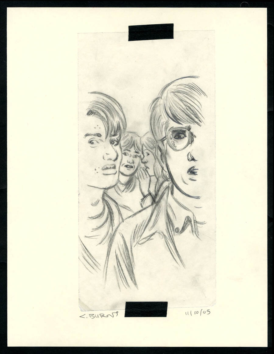 Charles Burns SIGNED AUTOGRAPHED 4.5x9 DRAWN Black Hole ORIGINAL ART PSA/DNA Charles Burns SIGNED AUTOGRAPHED 4.5x9 DRAWN Black Hole ORIGINAL ART PSA/DNA