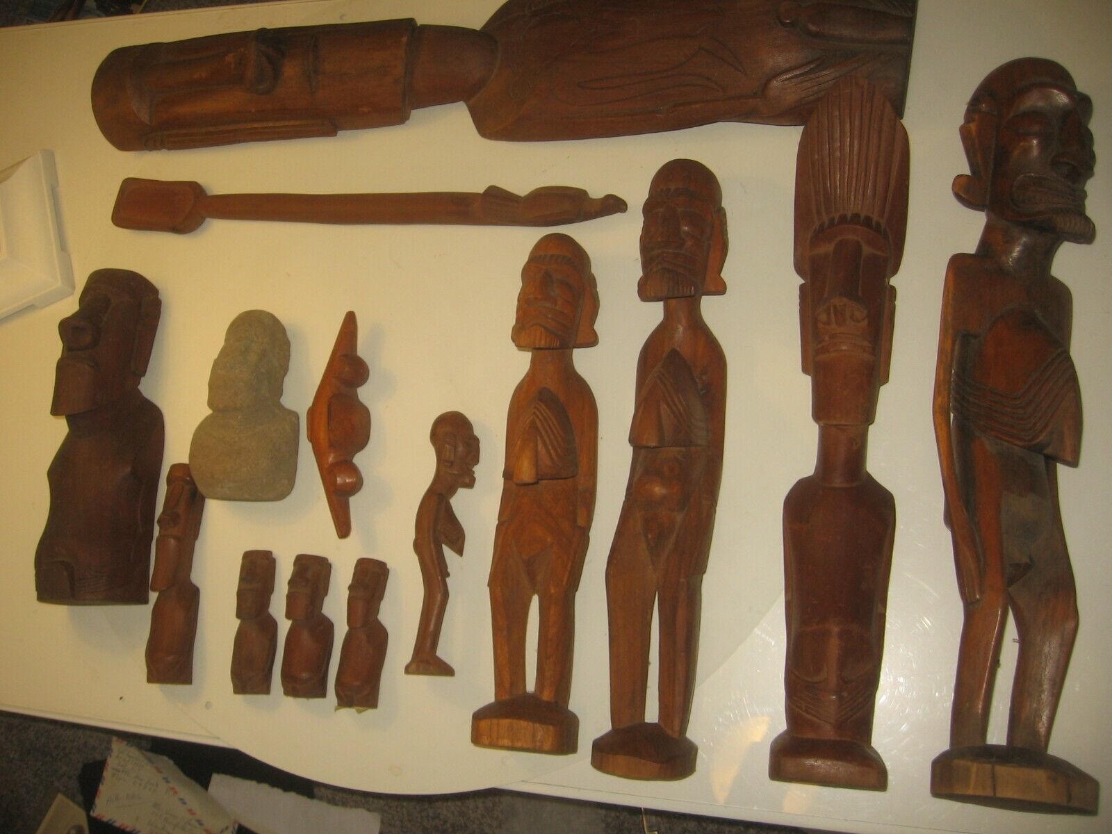 1968 Easter Island Moai MIRO Kavakava    statue  Rapa nui Collection 14 piece